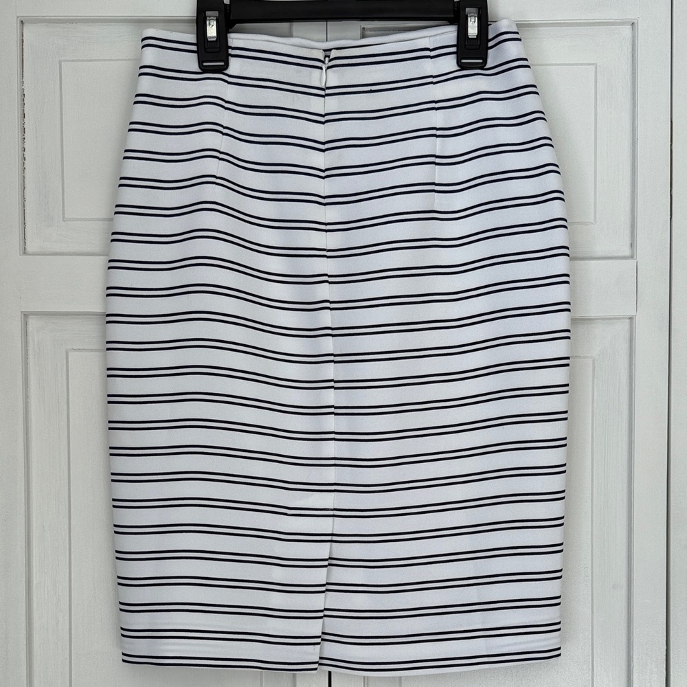 Banana Republic Striped Blue and White Pencil Skirt - Picture 2 of 5